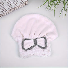 Hair Drying Towel Head Wrap With Bow Knot Shower Cap Hair Turban HairWrap