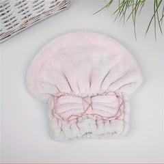 Hair Drying Towel Head Wrap With Bow Knot Shower Cap Hair Turban HairWrap