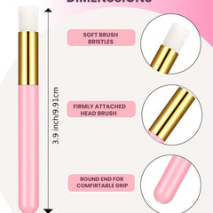 8 pcs Pink Lash Shampoo Brushes for Cleansing and Lash Washing