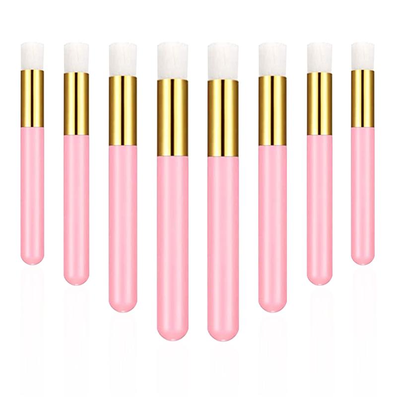 8 pcs Pink Lash Shampoo Brushes for Cleansing and Lash Washing