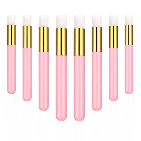 8 pcs Pink Lash Shampoo Brushes for Cleansing and Lash Washing