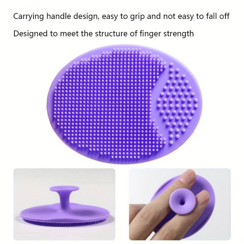 3pcs Silicone Shampoo Bath Brush Set Exfoliating Body Facial Shower SPA Massage