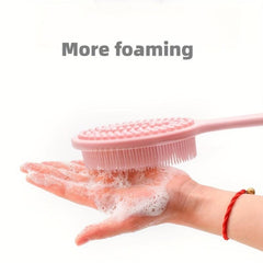 Long Handle Silicone Body Brush for Exfoliating and Cleaning