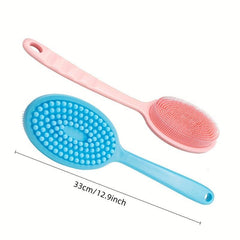 Long Handle Silicone Body Brush for Exfoliating and Cleaning