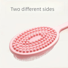Long Handle Silicone Body Brush for Exfoliating and Cleaning