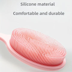 Long Handle Silicone Body Brush for Exfoliating and Cleaning