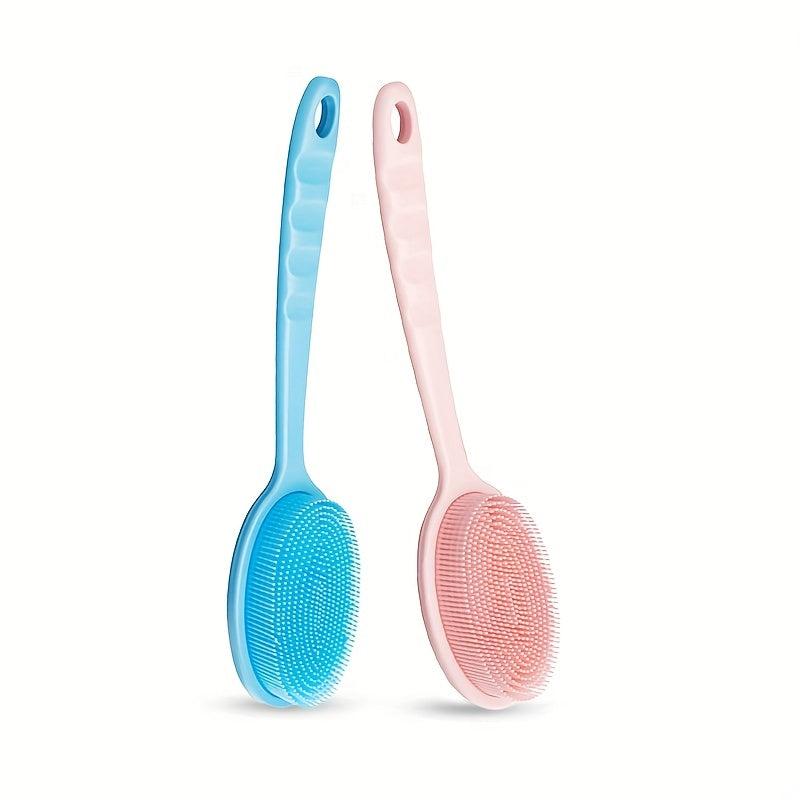 Long Handle Silicone Body Brush for Exfoliating and Cleaning