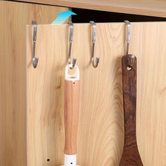 5pcs Stainless Steel S Hook Double Hook For Bathroom Kitchen Cabinet