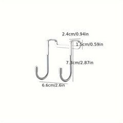 5pcs Stainless Steel S Hook Double Hook For Bathroom Kitchen Cabinet