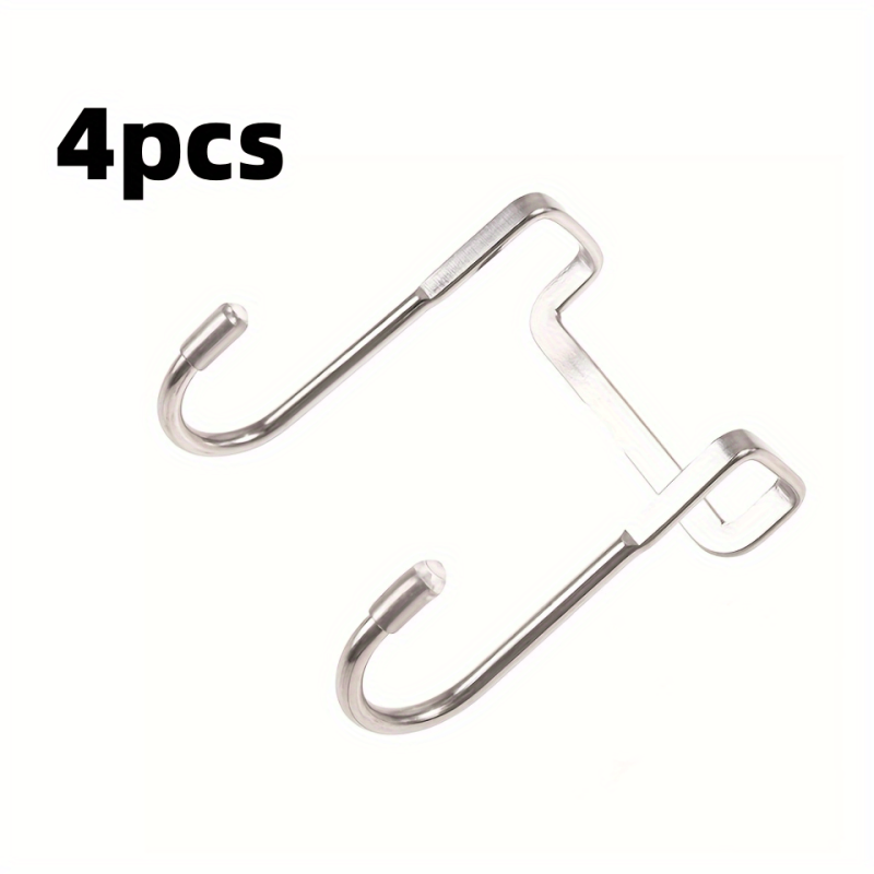 5pcs Stainless Steel S Hook Double Hook For Bathroom Kitchen Cabinet