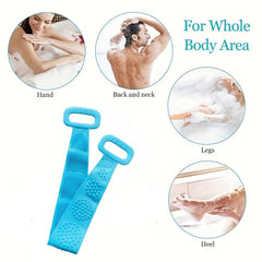 Exfoliating Body Brush Shower Back Scrubber Silicone