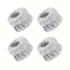 4pcs Wrist Towels for Face Washing and Skincare Spa