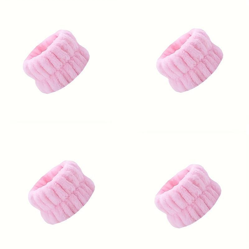 4pcs Wrist Towels for Face Washing and Skincare Spa