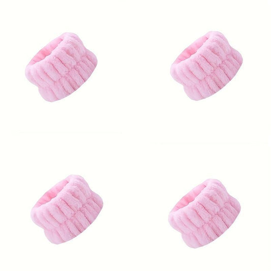 4pcs Wrist Towels for Face Washing and Skincare Spa