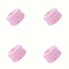 4pcs Wrist Towels for Face Washing and Skincare Spa