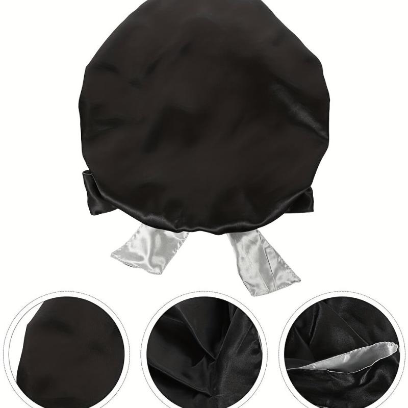 Two Tone Satin Bonnet Jumbo Sleeping Bonnet