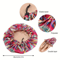 Silk Double Layered Round Hat for Sleeping and Hair Care
