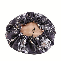 Silk Double Layered Round Hat for Sleeping and Hair Care