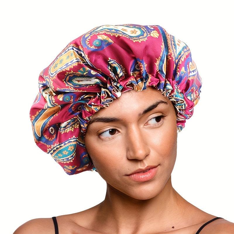 Silk Double Layered Round Hat for Sleeping and Hair Care