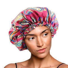 Silk Double Layered Round Hat for Sleeping and Hair Care