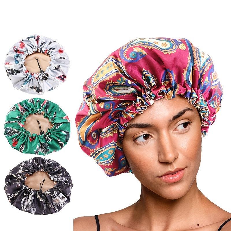 Silk Double Layered Round Hat for Sleeping and Hair Care