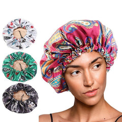 Silk Double Layered Round Hat for Sleeping and Hair Care