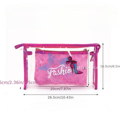 2 In 1 Makeup Bag Transparent Cosmetic Travel Storage Organizer