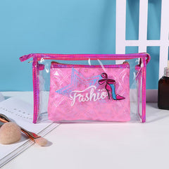 2 In 1 Makeup Bag Transparent Cosmetic Travel Storage Organizer