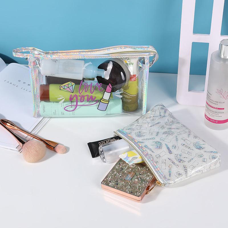 2 In 1 Makeup Bag Transparent Cosmetic Travel Storage Organizer