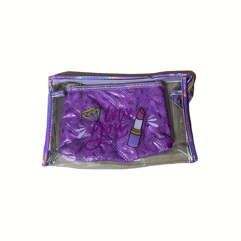 2 In 1 Makeup Bag Transparent Cosmetic Travel Storage Organizer
