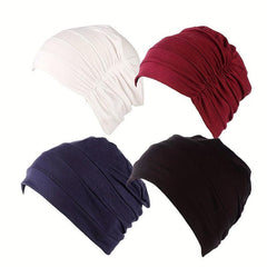 4pcs Satin Bonnet Silk Hair Bonnet Reusable Hair Care Cap