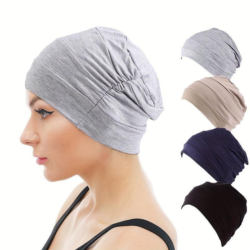 4pcs Satin Bonnet Silk Hair Bonnet Reusable Hair Care Cap