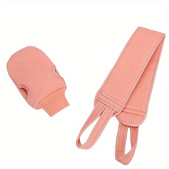 Exfoliating Bath Gloves and Back Cleaning Tool Set