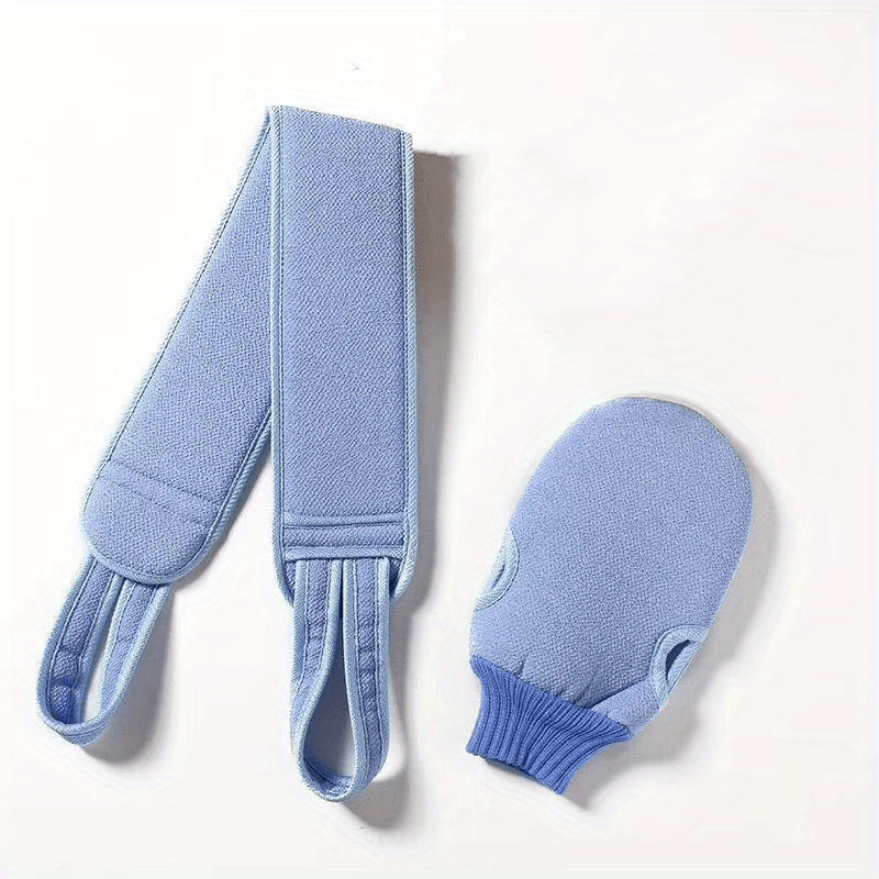 Exfoliating Bath Gloves and Back Cleaning Tool Set