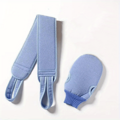 Exfoliating Bath Gloves and Back Cleaning Tool Set