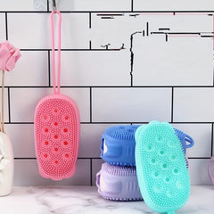 Shower Foot & Back Scrubber with Suction Cups & Soft Bristles
