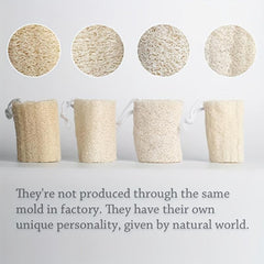 4pcs Natural Loofah Exfoliating Body Sponge Scrubber Bath Spa Shower