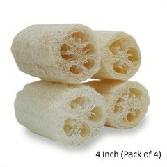 4pcs Natural Loofah Exfoliating Body Sponge Scrubber Bath Spa Shower