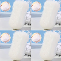 4pcs Double-sided Silicone Body Scrubber Handheld Shower Brush