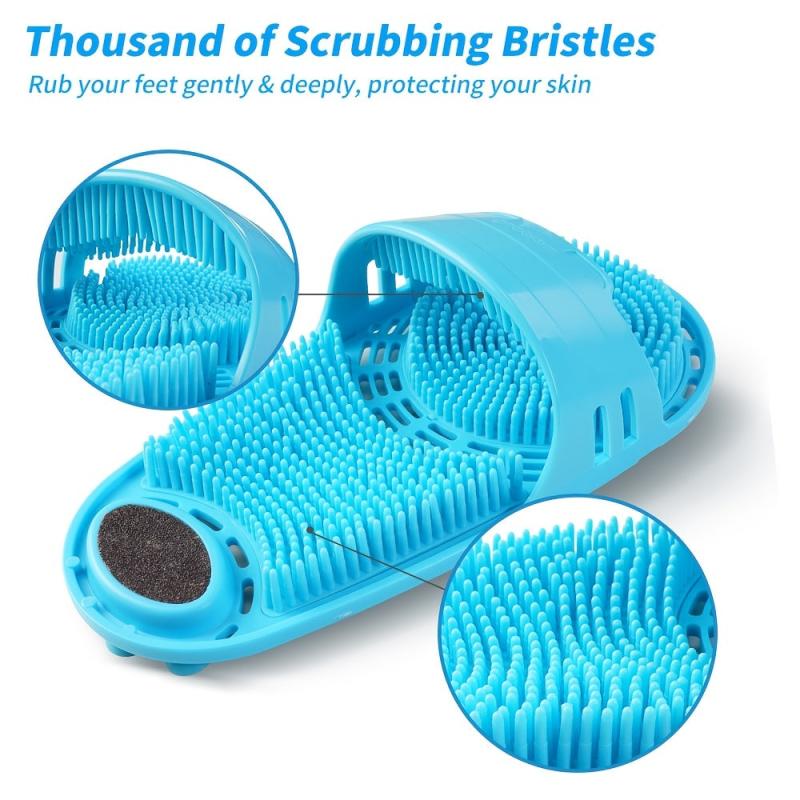 Shower Foot Scrubber Massager Bath Shoe Cleaner Spa Exfoliating Foot Washer