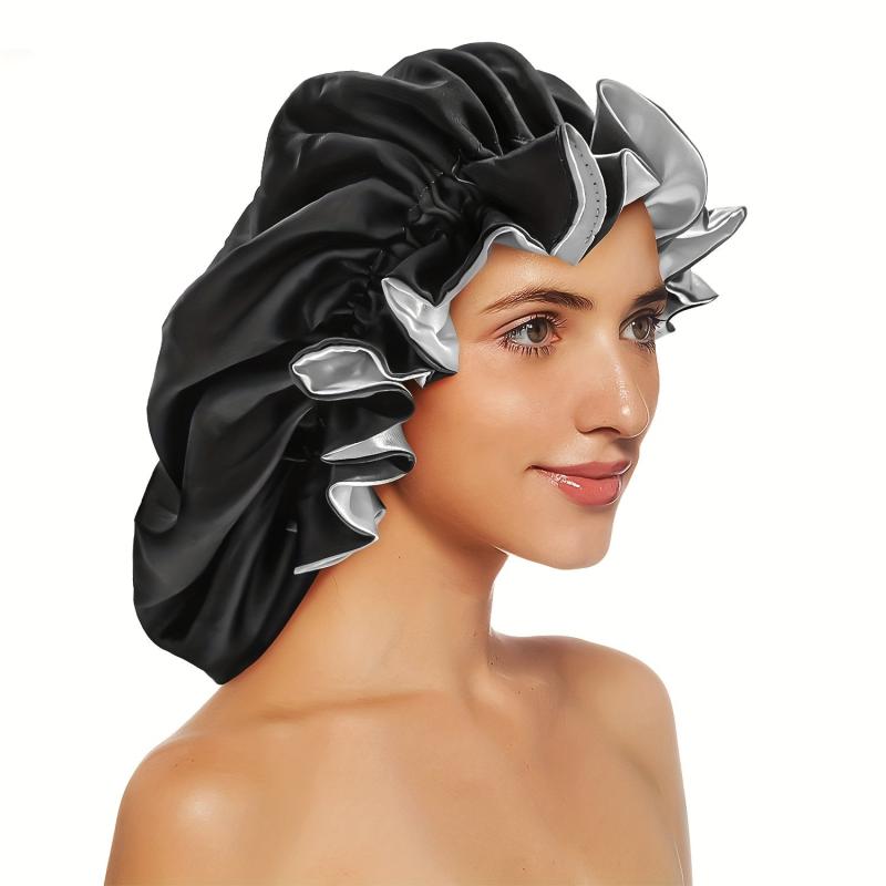 Silky Bonnets for Women Extra Large Satin Sleeping Cap Elastic Band