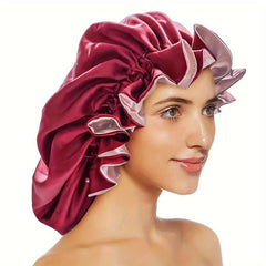 Silky Bonnets for Women Extra Large Satin Sleeping Cap Elastic Band