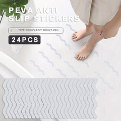 24 pcs Anti Slip Shower Stickers with Scraper for Bath Tub Shower Stairs