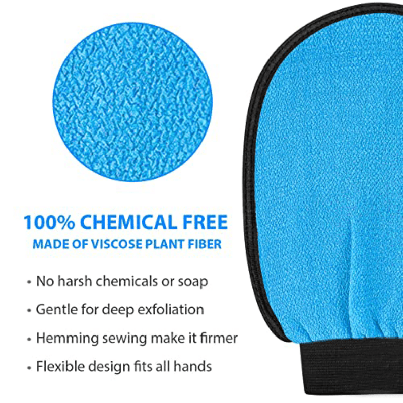 Moroccan Exfoliating Glove Mitt Dead Skin Remover for Shower Bath Body Scrubber