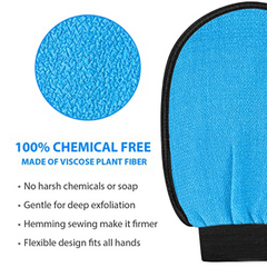Moroccan Exfoliating Glove Mitt Dead Skin Remover for Shower Bath Body Scrubber