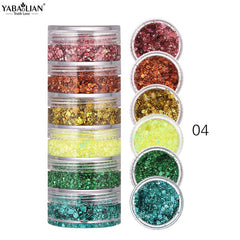 6 Layer Glitter Gel Kit for Halloween Makeup