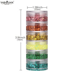6 Layer Glitter Gel Kit for Halloween Makeup
