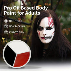 3 Colors Halloween DIY Makeup Face & Body Painting Safe Non Toxic For Parties
