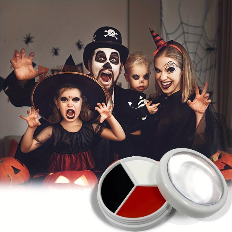 3 Colors Halloween DIY Makeup Face & Body Painting Safe Non Toxic For Parties