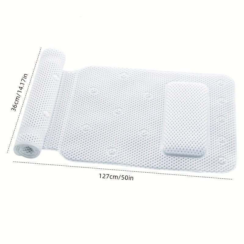 PVC Foam Bathtub Pillow Mat With Suction Cup